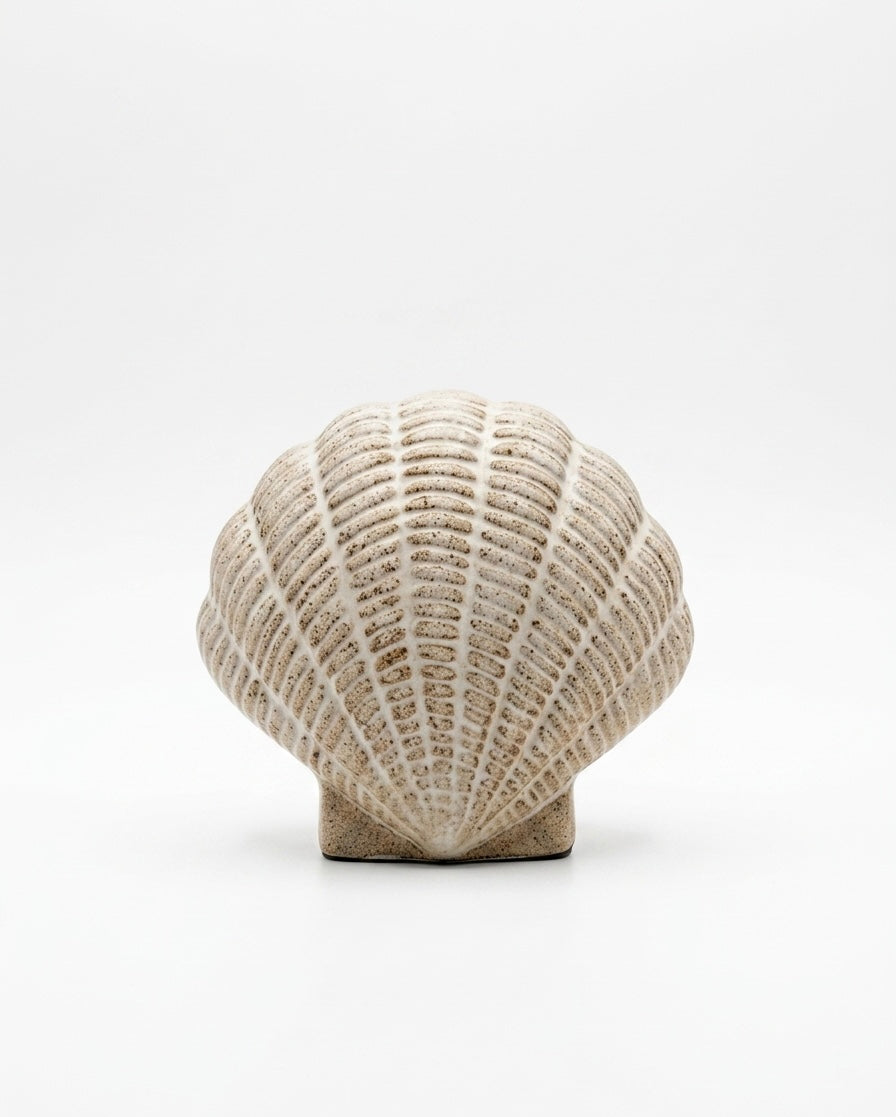 Artisanal Scallop Shell Ceramic Decor