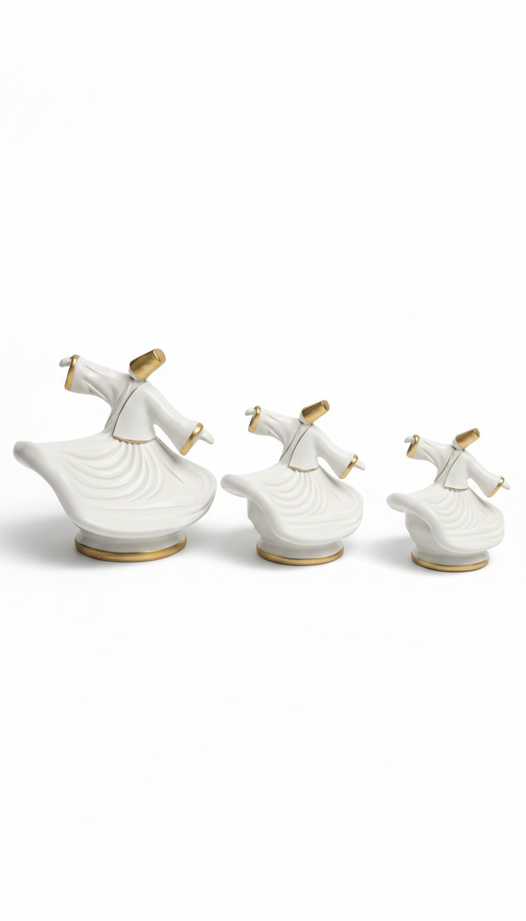 Tanoura Dancer Sculptures – Artistic Decorative Set of 3