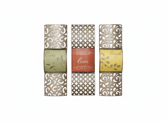 Inspirational Arabesque Metal Wall Art Trio