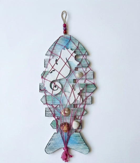 Artisanal Nautical Fish Wall Decor