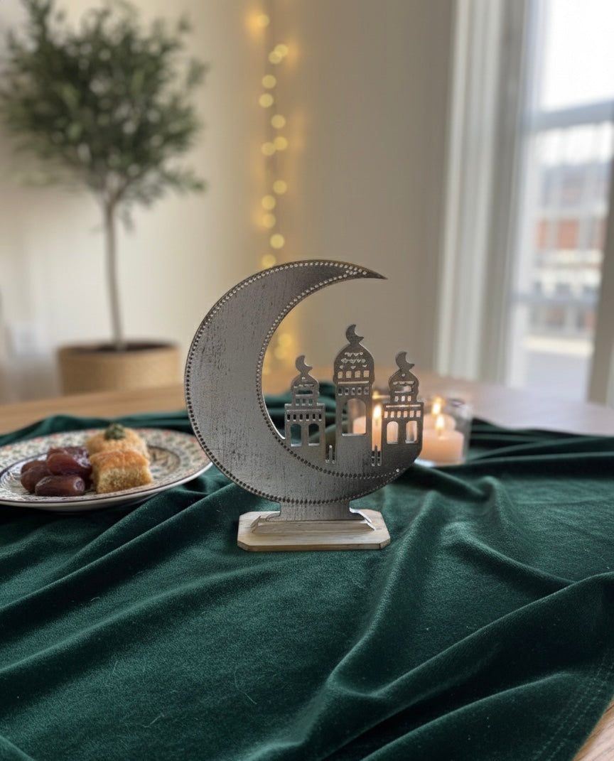 Elegant Ramadan Crescent Tabletop Decor