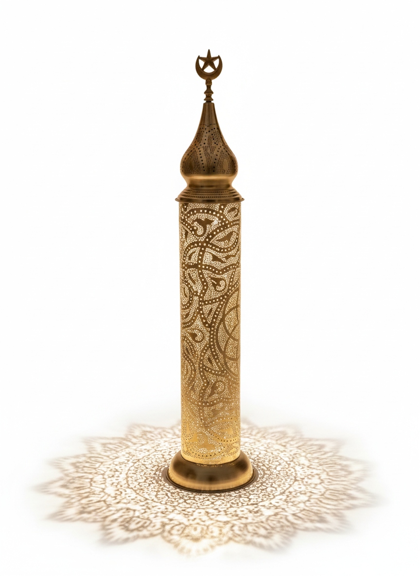 Celestial Filigree Floor Lantern – Moroccan-Inspired