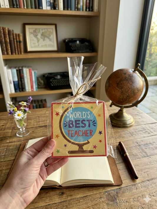 World's Best Teacher Decorative Wooden Block