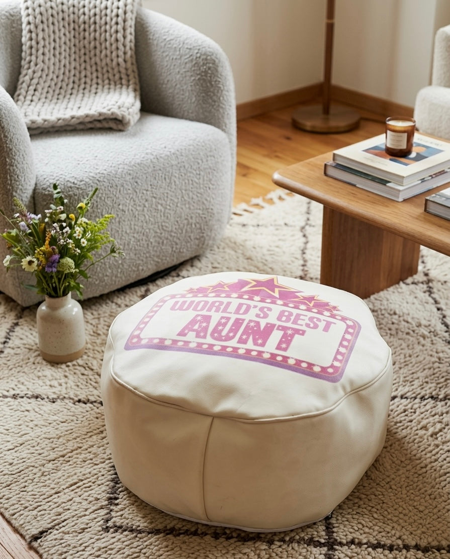 Decorative Round Pouf