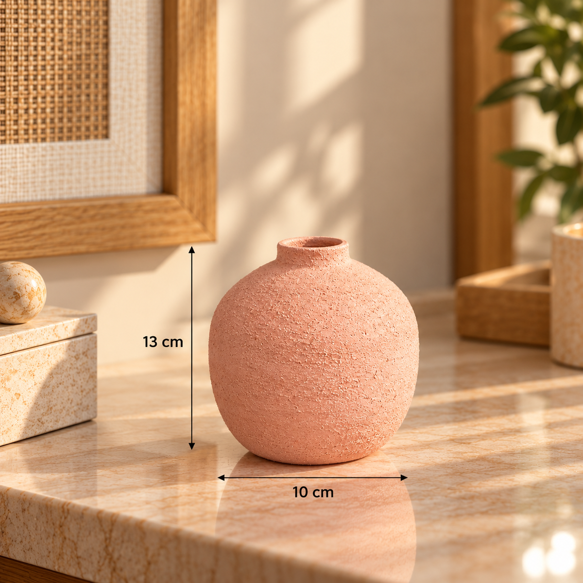 Minimalist Textured Sphere Bud Vase