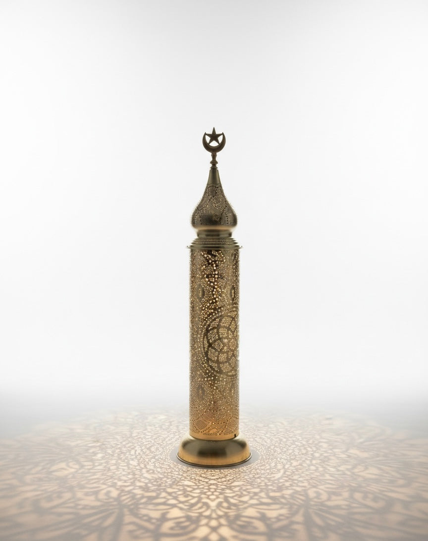 Celestial Filigree Floor Lantern – Moroccan-Inspired