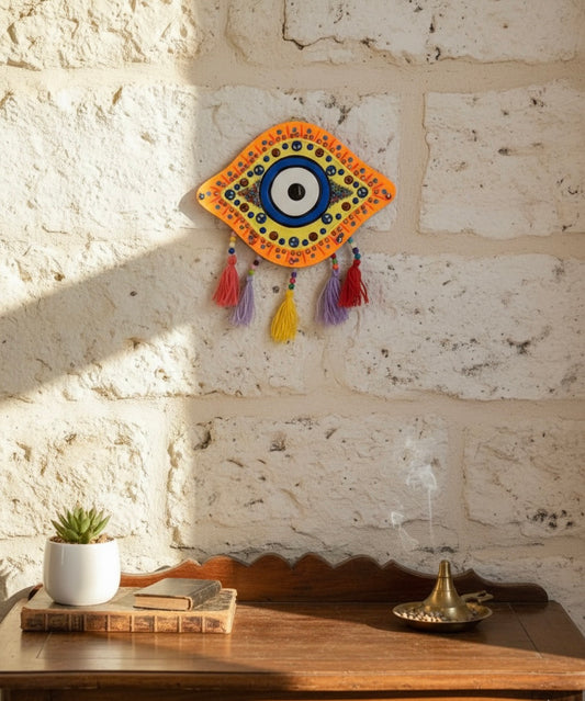 Artisan Hand-Painted Evil Eye Wall Hanging