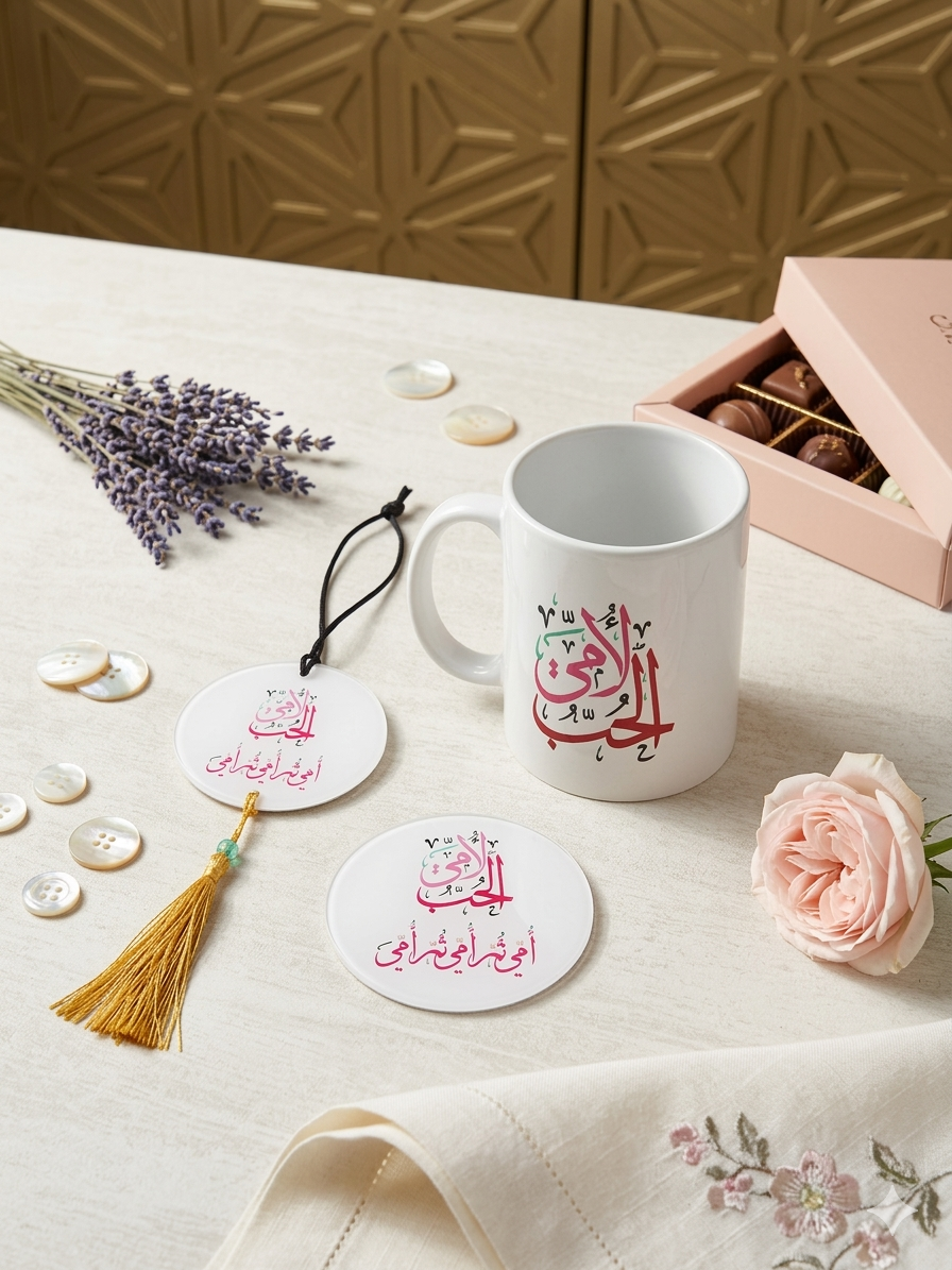 "Al Hub L Ummi" Calligraphy Gift Set