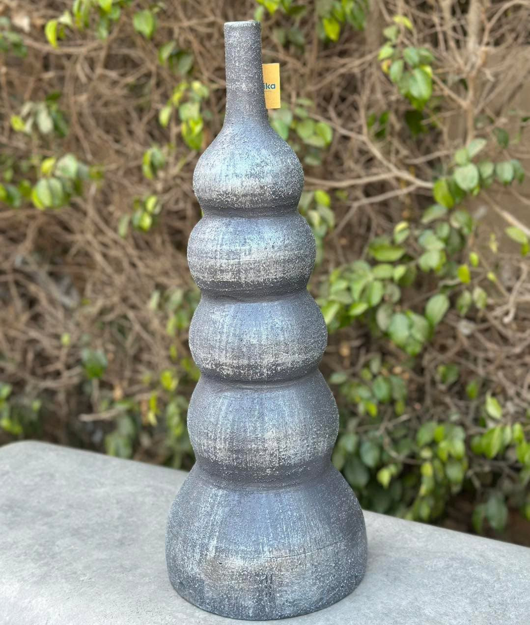 Industrial Chic Ribbed Totem Vase