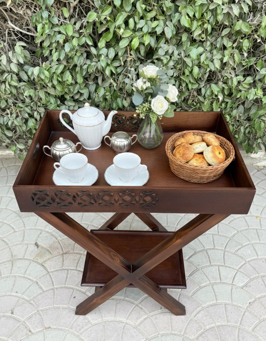 Tea Table with Removable Tray & Tea Box