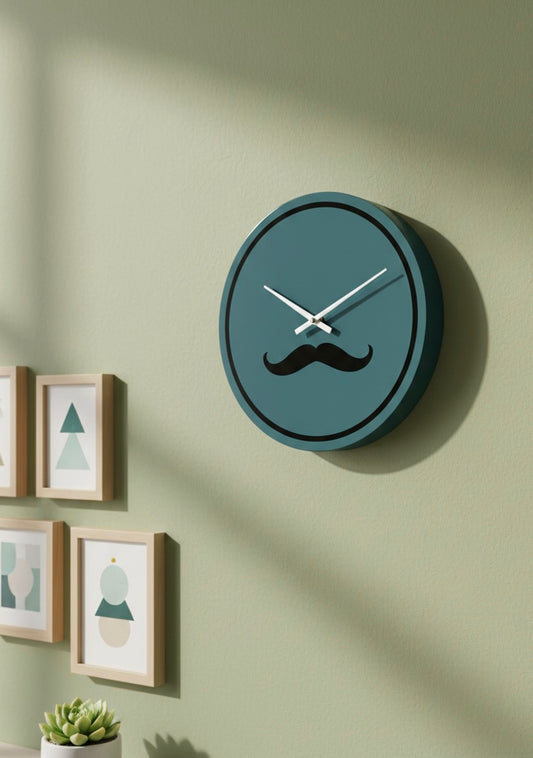 The Distinguished Gentleman | 30cm Minimalist Mustache Wall Clock