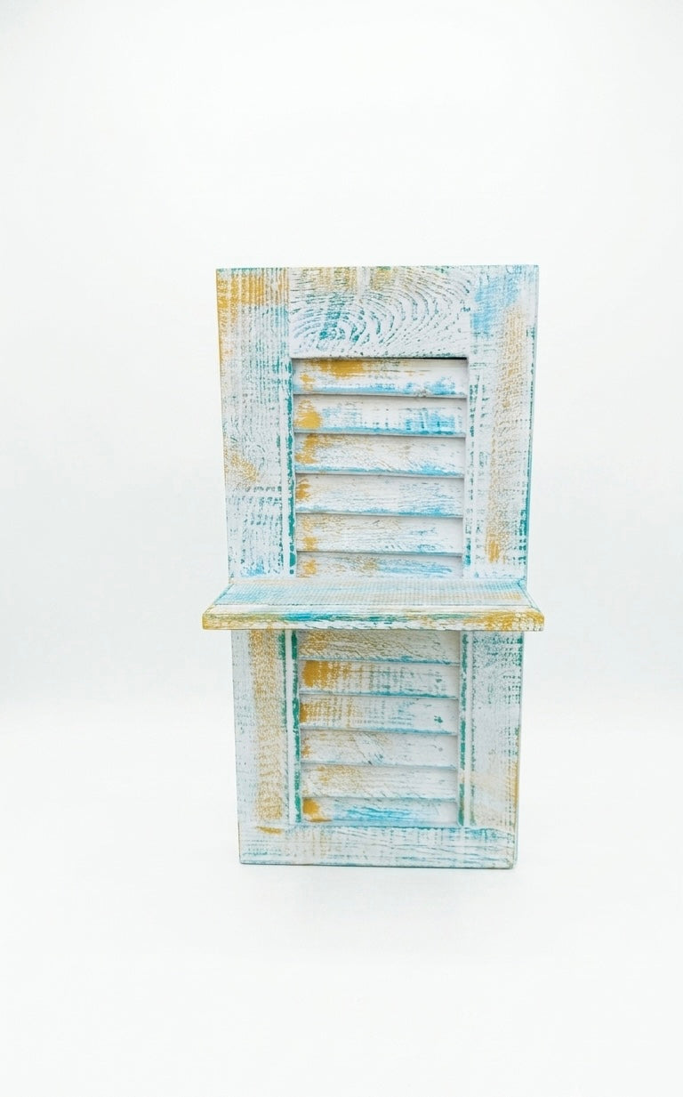Rustic Shutter Wall Shelf (50x30 cm)