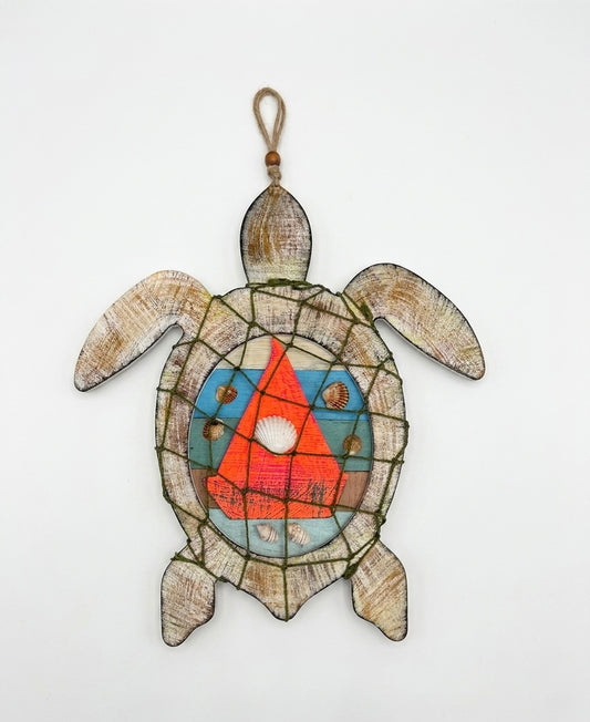 Sailboat Sea Turtle Nautical Wall Art