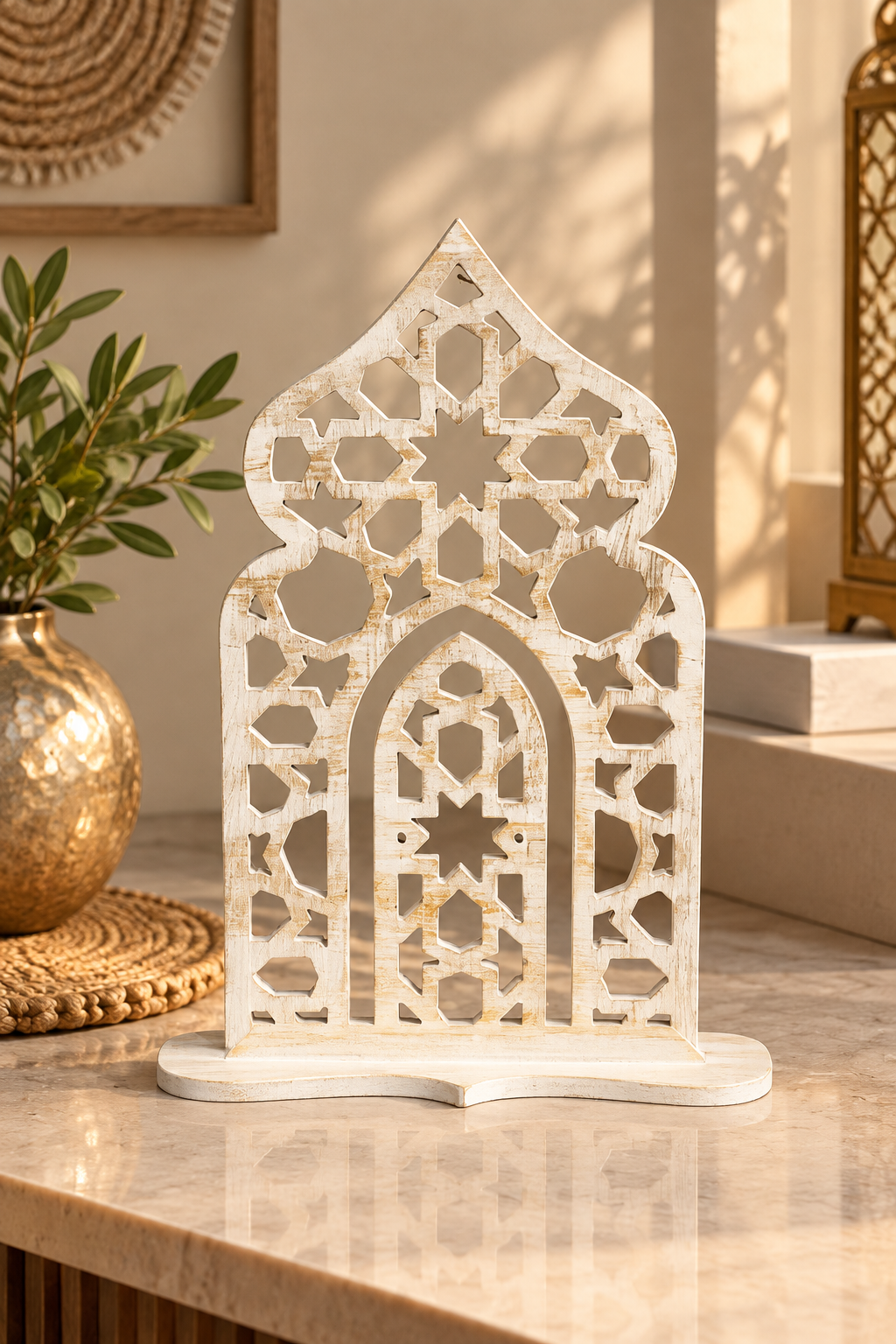 Arabesque Elegance Wooden Arch