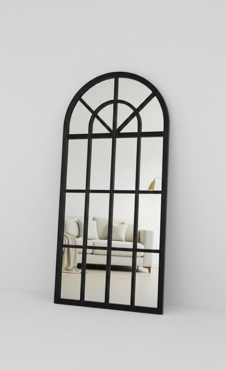 Window-Pane Arch Mirror