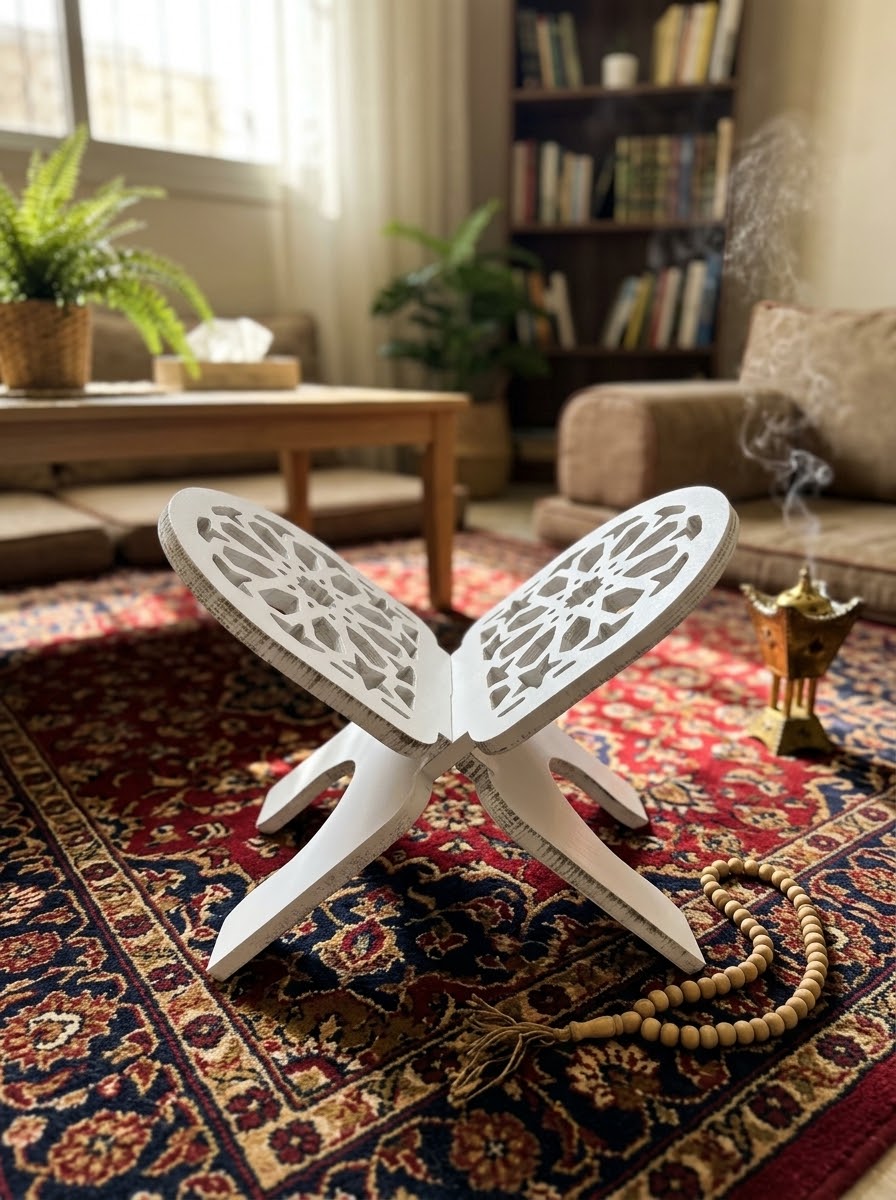 Handcrafted Plywood Wooden Quran Stand