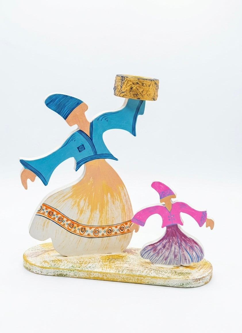 Handcrafted Whirling Dervish Wooden Figurine