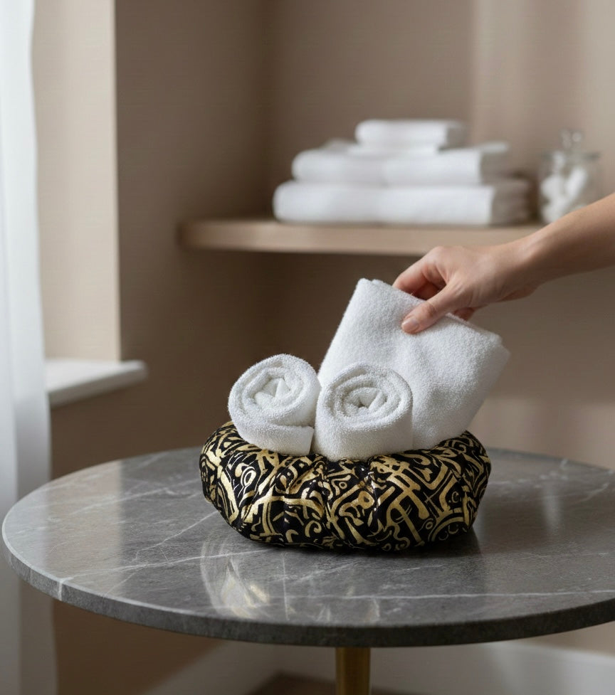 Round Celestial Elegance Fabric Display Bowl