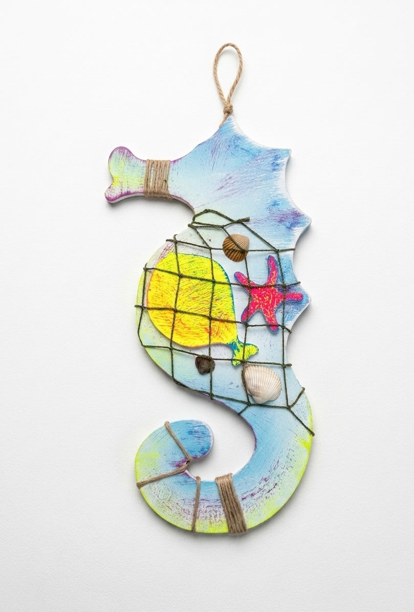 Handcrafted Nautical Seahorse Wall Decor