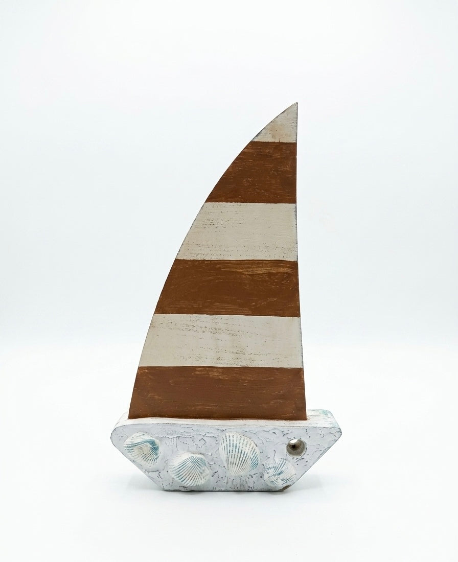 Handcrafted Wooden Sailboat Decor