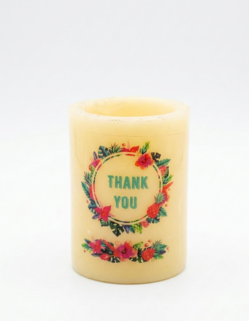Personalized 13cm Pillar Candle Holder – Multi-Design Tribute for Loved Ones