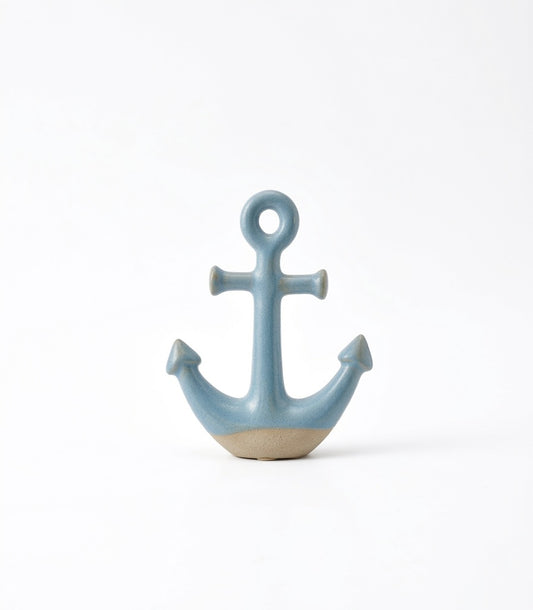 Artisanal Ceramic Anchor Decorative Ornament