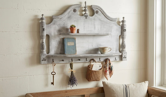 Vintage Grandeur Distressed Wooden Wall Organizer