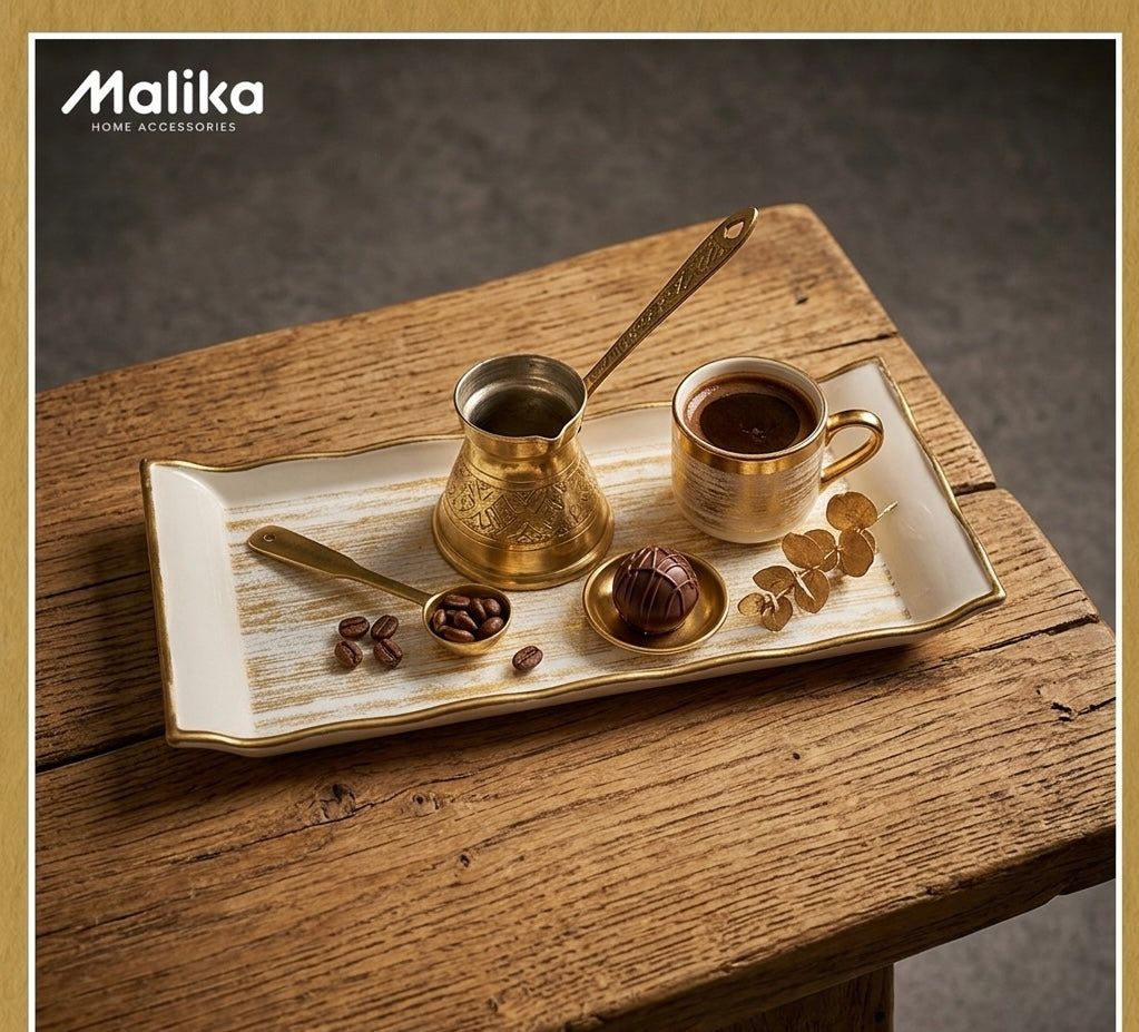 Elegant Gilded Horizon Serving Tray