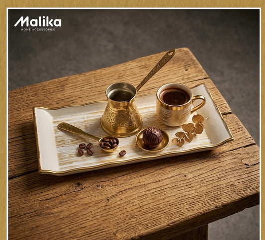 Elegant Gilded Horizon Serving Tray