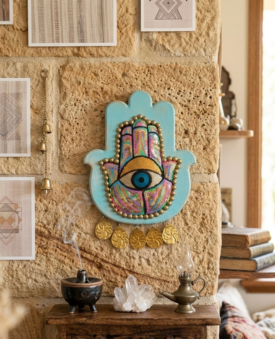 Boho Chic Hamsa Hand Wall Decor