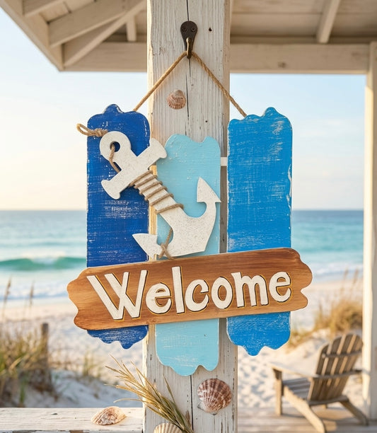 Nautical Anchor "Welcome" Wall Art