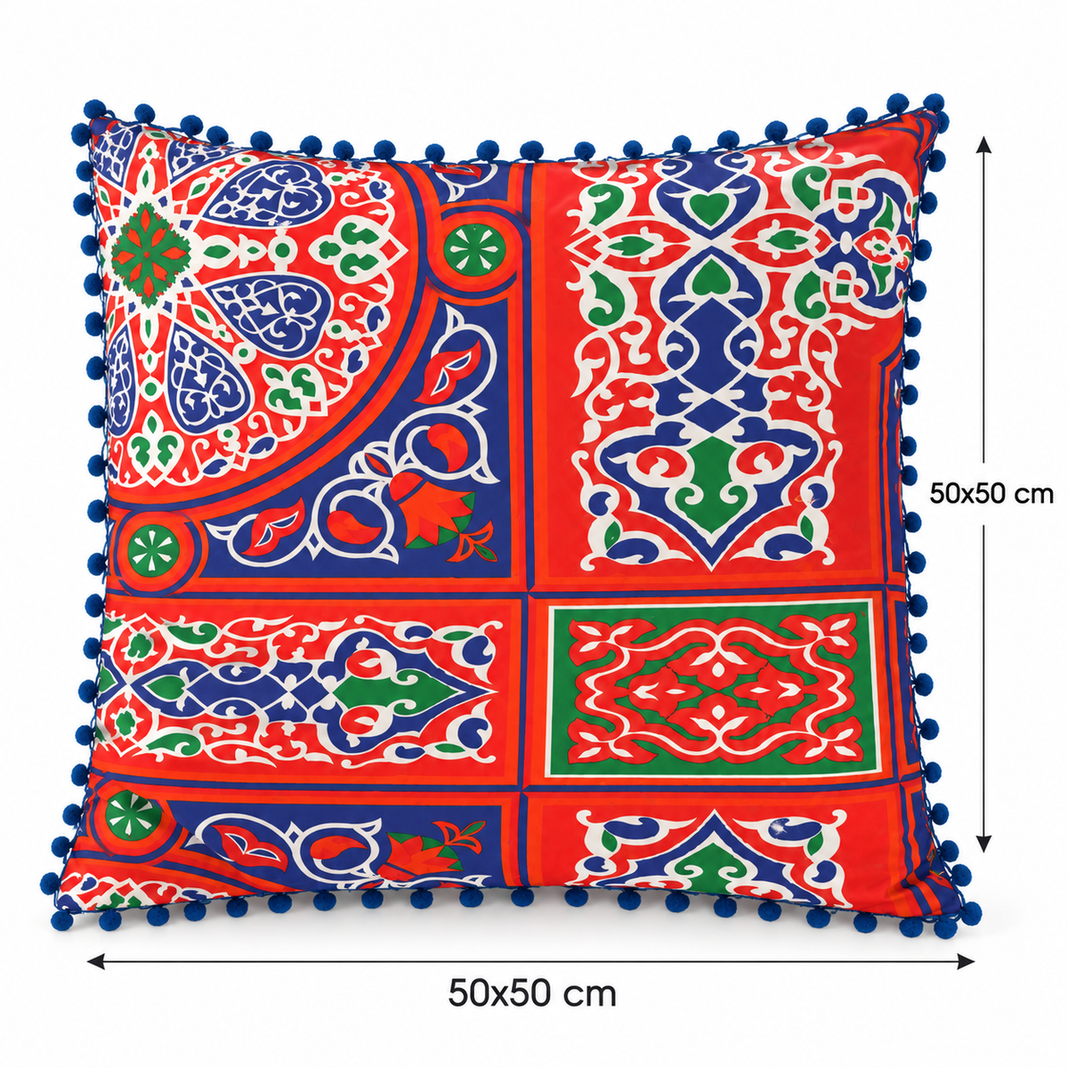 Khayamiya Heritage: Traditional Geometric Arabesque Cushion