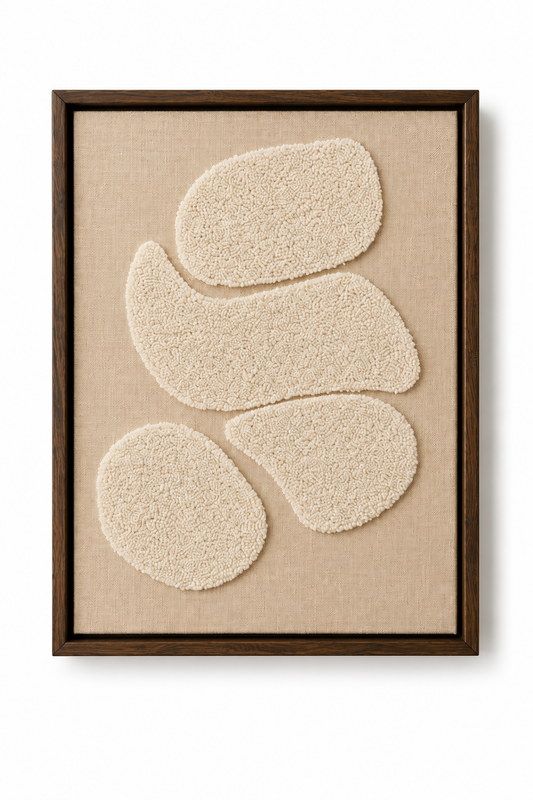 Textured Abstract Tufted Wall Art – 30×40 cm