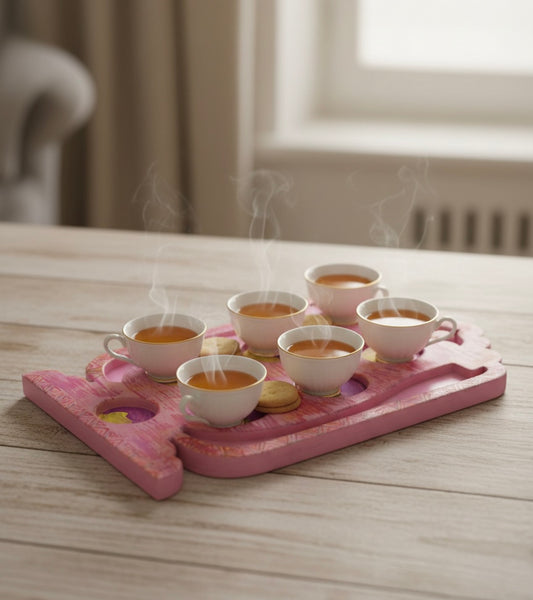 Elegant Handcrafted Arabesque Serving Tray
