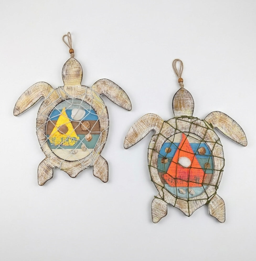 Sailboat Sea Turtle Nautical Wall Art