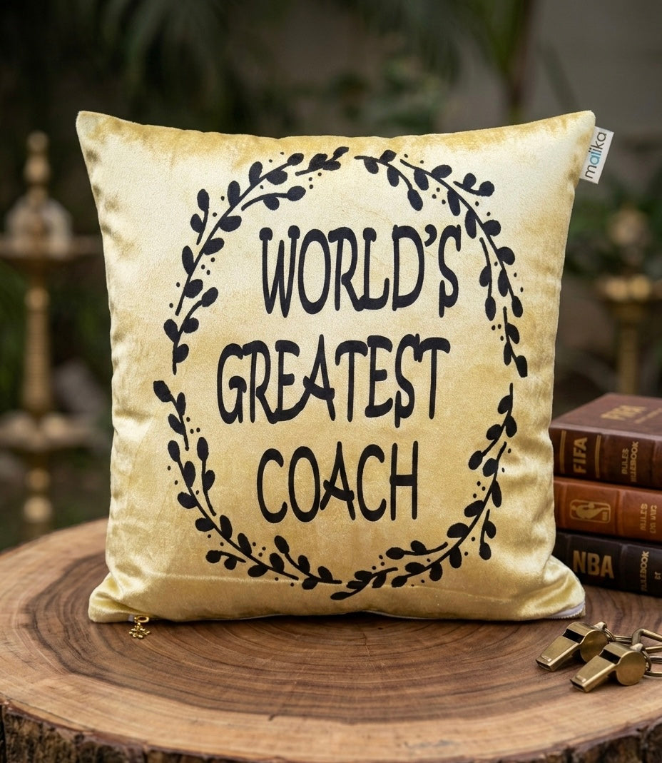 Signature Velvet "Appreciation" Cushion – Premium 40x40 Square Throw Pillow