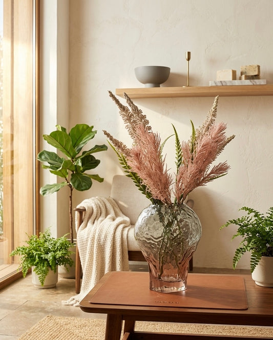 Artisan Ombré Hammered Glass Vase Set