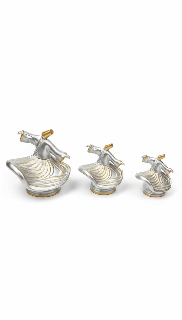 Tanoura Dancer Sculptures – Artistic Decorative Set of 3