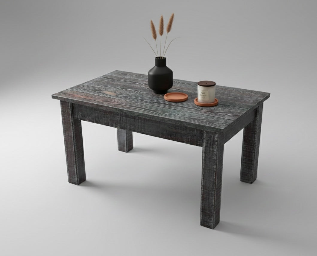 Rustic Hand-Charred Side Table