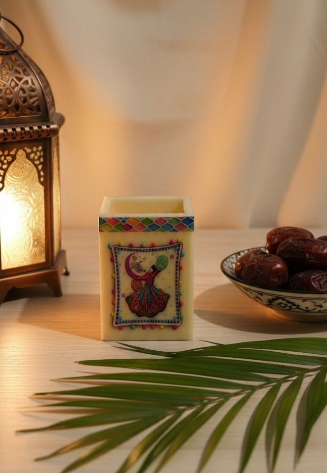 Eternal Glow: Ramadan Calligraphy Keepsake Candle