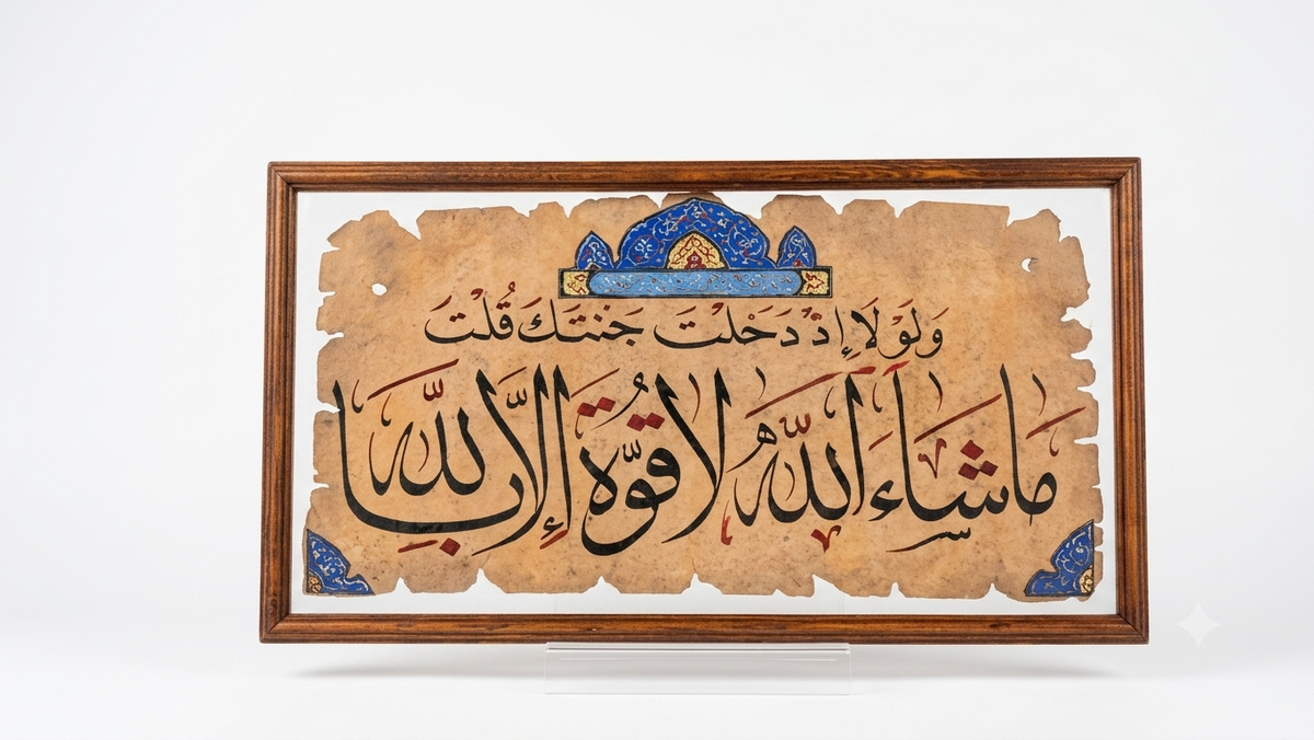 Sacred Parchment: Hand-Lettered Arabic Calligraphy Art