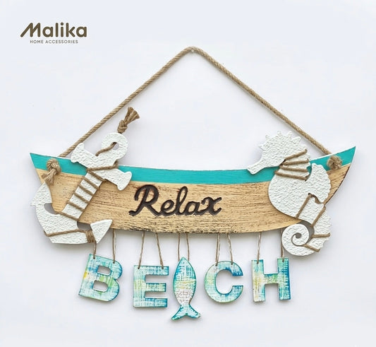 Malika Nautical "Relax" Wall Decor