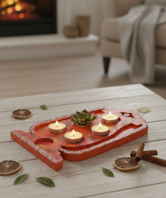 Elegant Handcrafted Arabesque Serving Tray