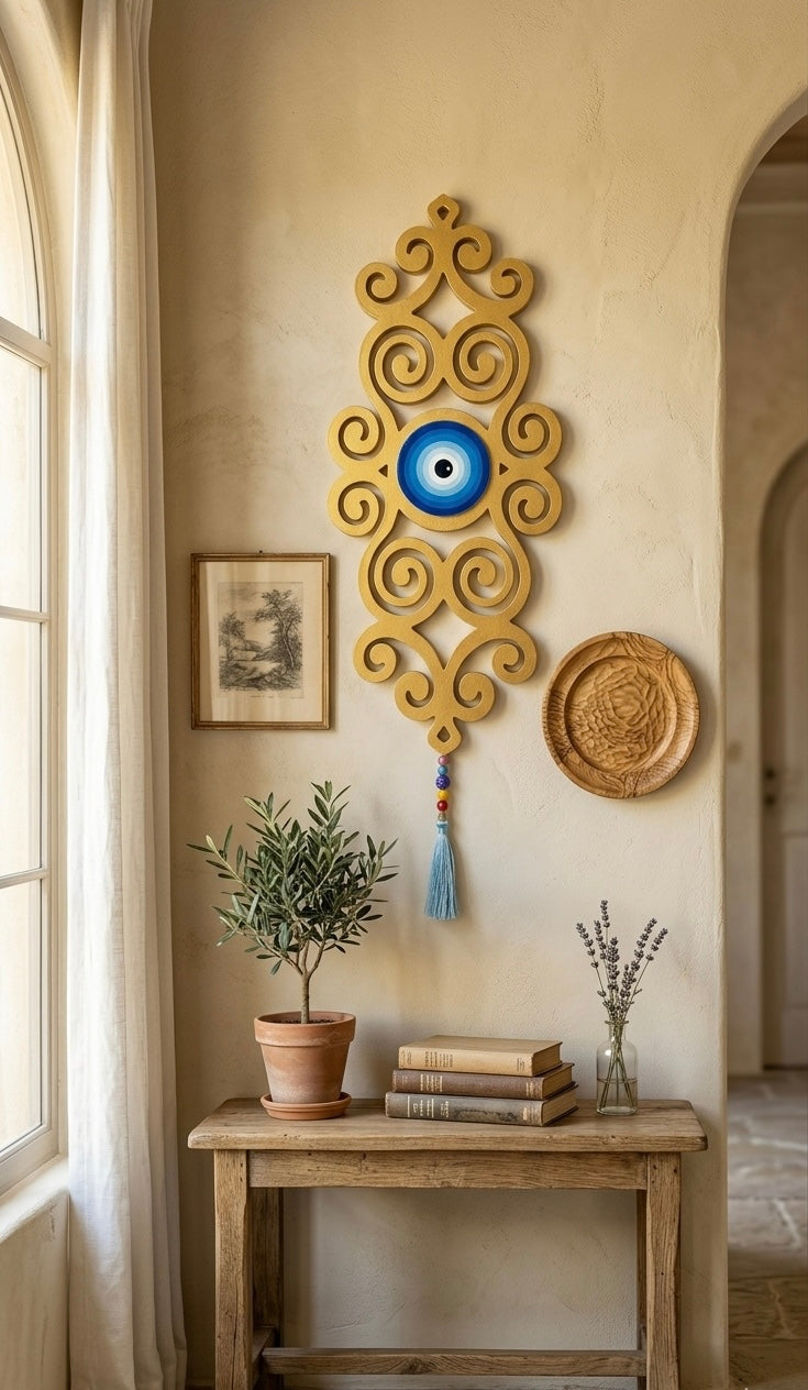 Grand Ornate Evil Eye Wall Statement