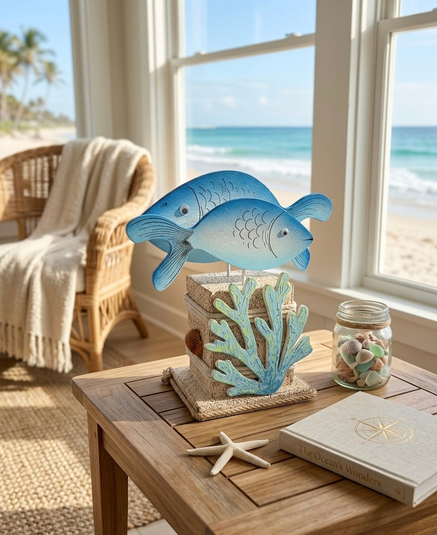 The Coastal Duo Fish Sculpture 