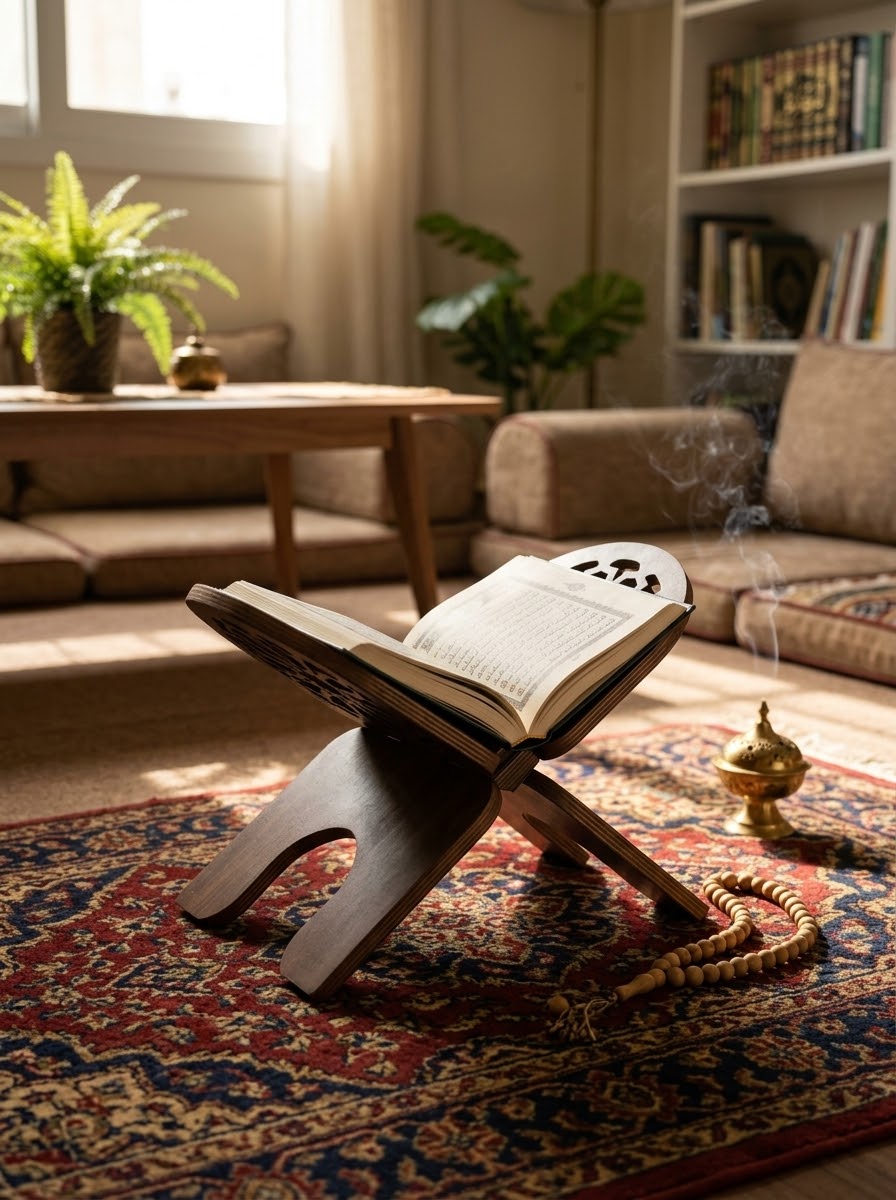 Handcrafted Finnish Plywood Wooden Quran Stand