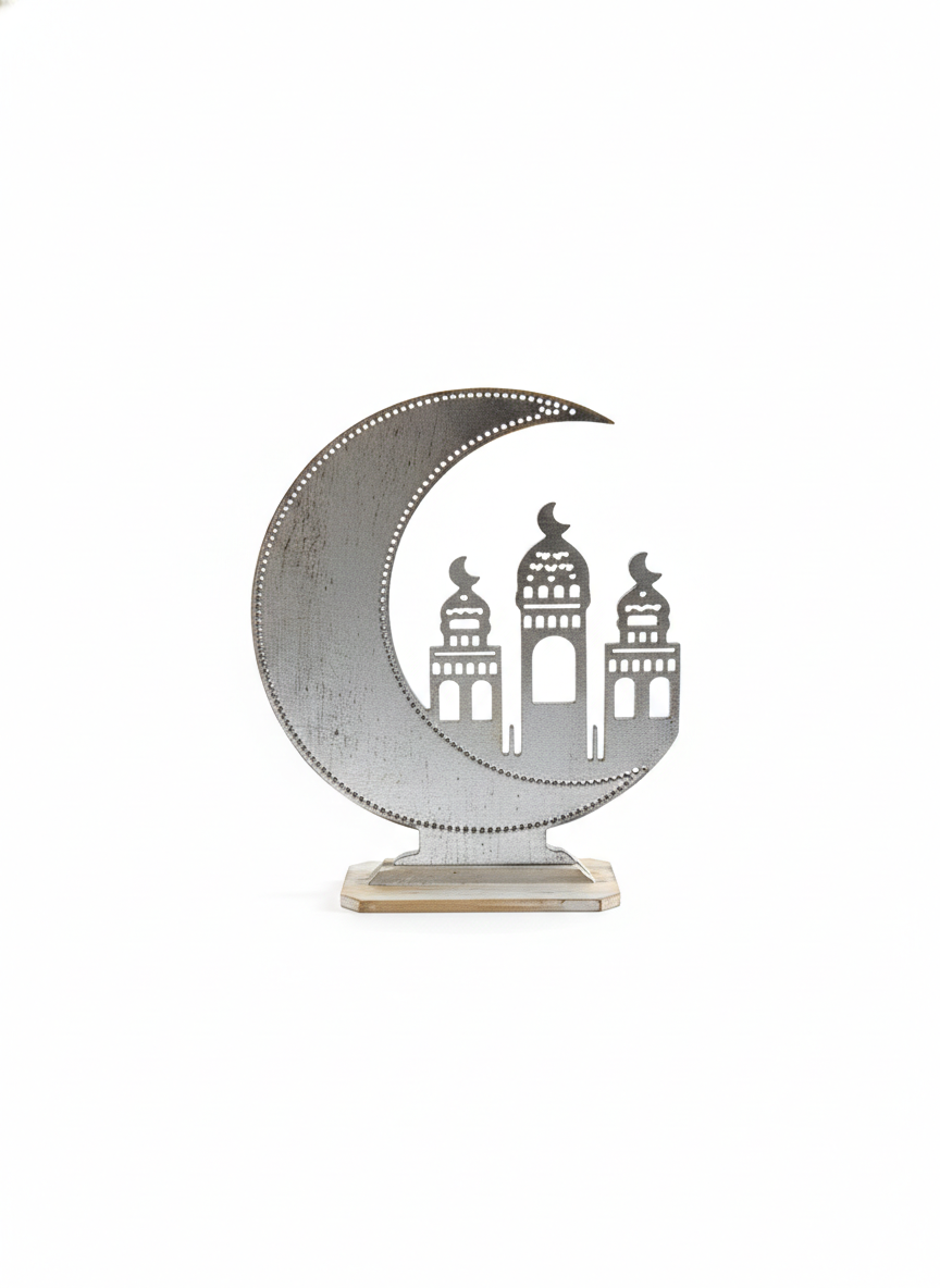 Elegant Ramadan Crescent Tabletop Decor