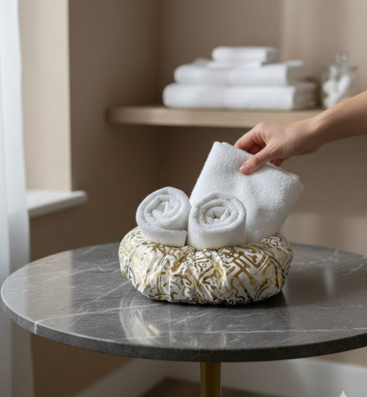 Round Celestial Elegance Fabric Display Bowl