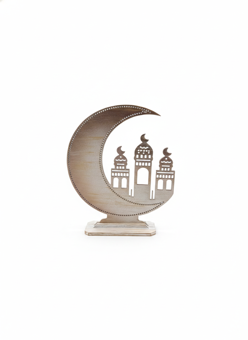 Elegant Ramadan Crescent Tabletop Decor