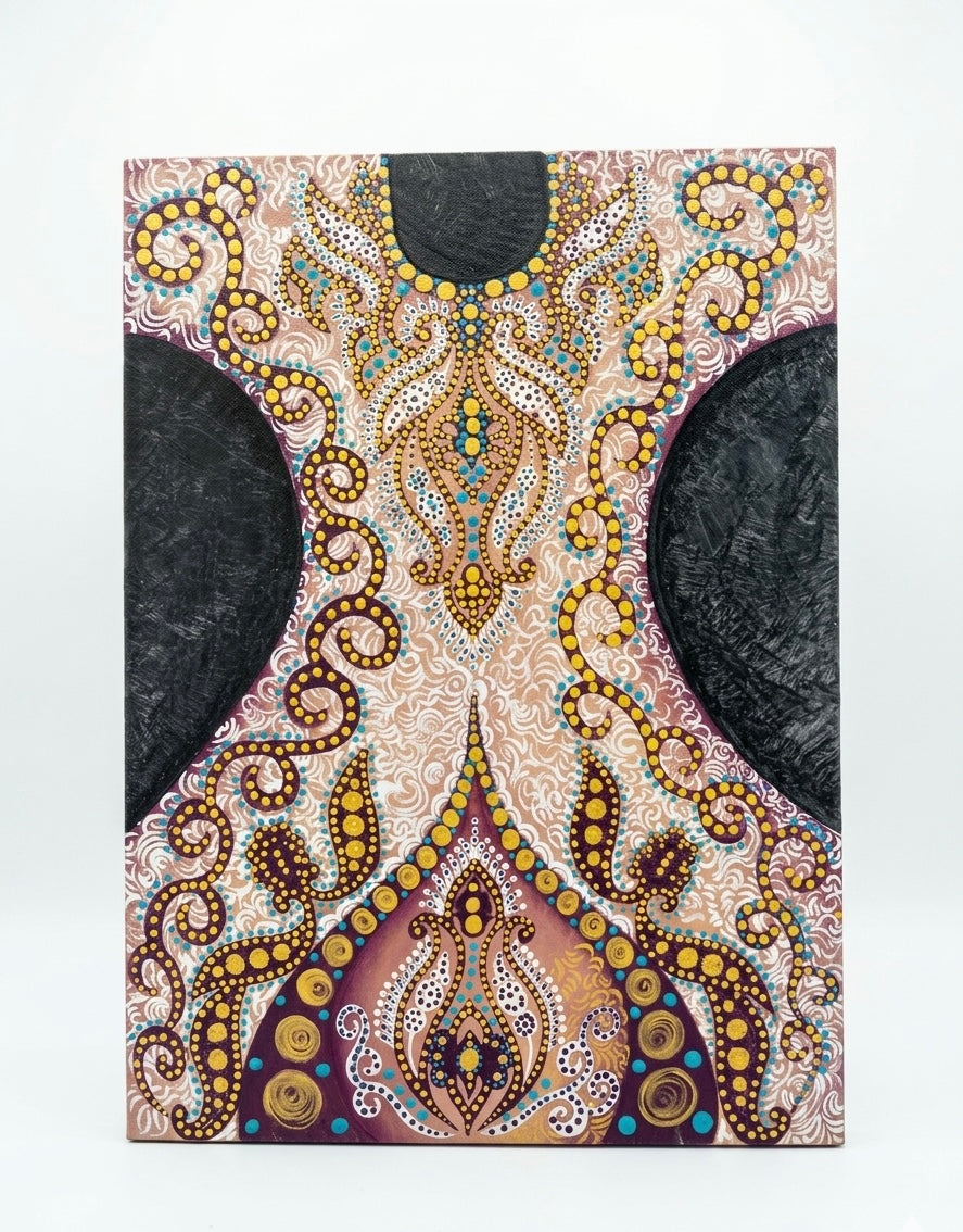 "Mystic Bloom" Mandala Canvas Wall Art (50x70 cm)